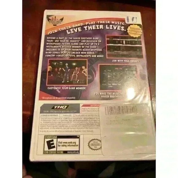 The Naked Brothers Band - Video Game - Nintendo Wii, 2008 - Brand New Sealed - Picture 3 of 3